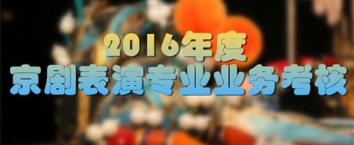 操逼操烂小骚逼国家京剧院2016年度京剧表演专业业务考...